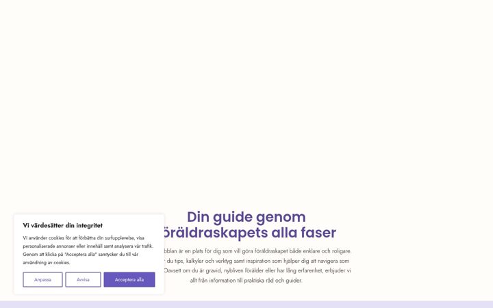 Screenshot of familjebubblan.se