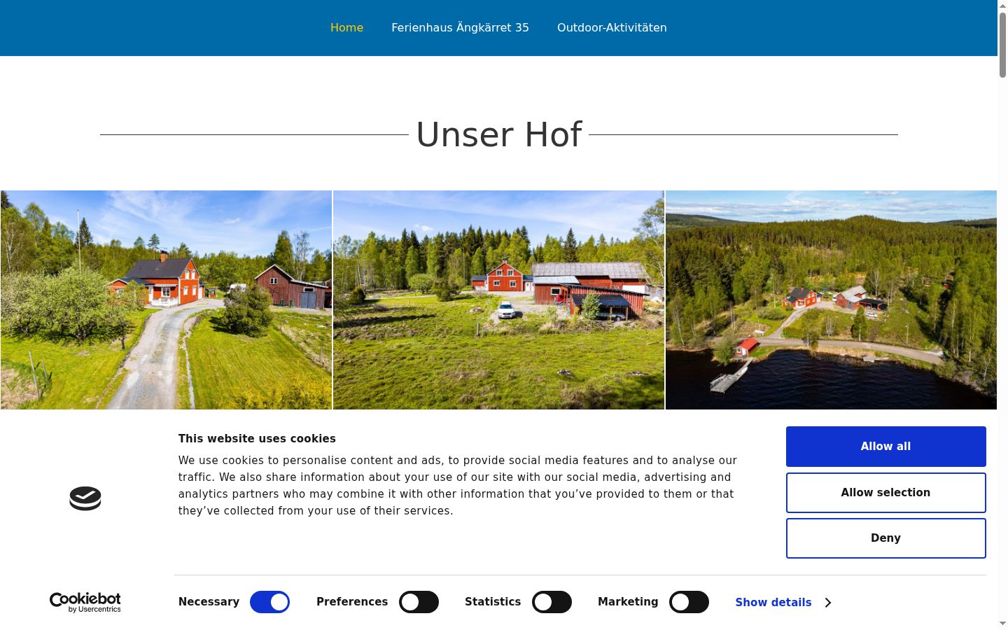 Screenshot of the consent banner shown before any interaction