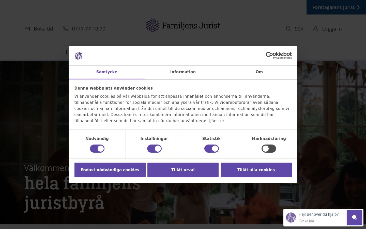 Screenshot des Einwilligungsbanners vor jeglicher Interaktion