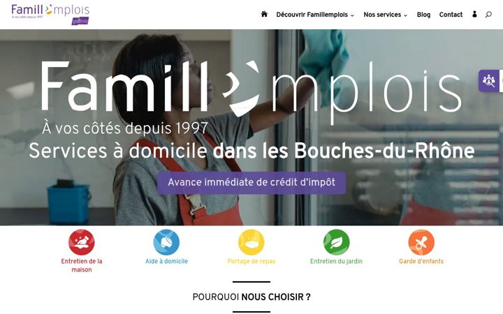 Екранна снимка на famillemplois.fr