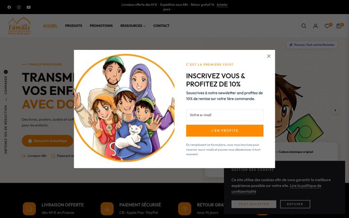Screenshot of famillemusulmane.com
