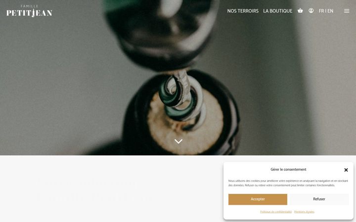 Screenshot of famillepetitjean.com