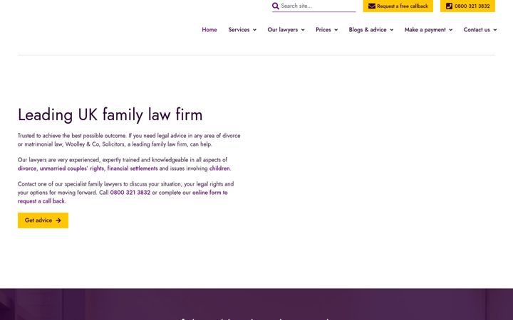 Screenshot stránky family-lawfirm.co.uk