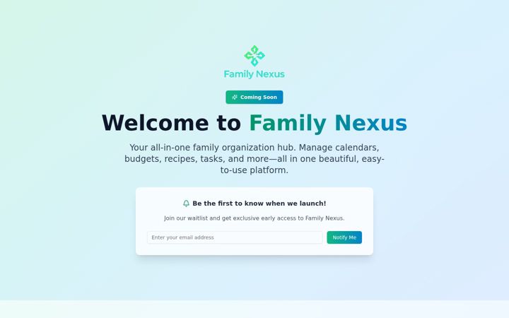 Screenshot of family-nexus.app
