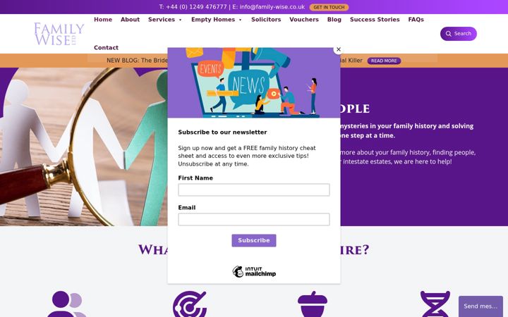 Screenshot of family-wise.co.uk