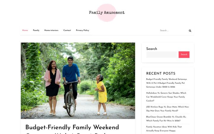 Ekrānuzņēmums no familyamusement.info