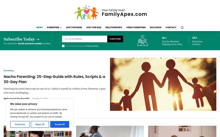 Screenshot of familyapex.com