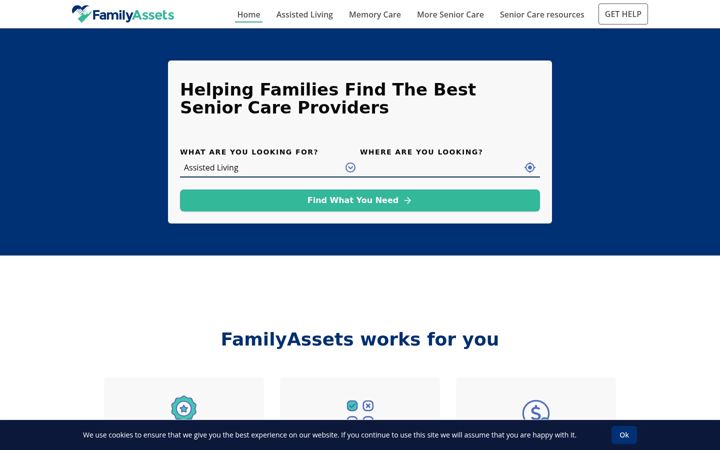 Screenshot van familyassets.com