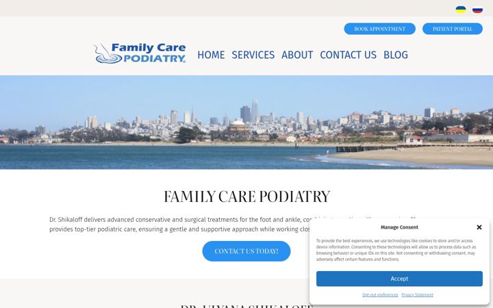 Screenshot of familycarepodiatry.com