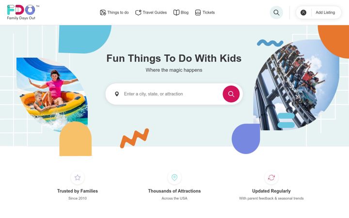 Screenshot of familydaysout.com