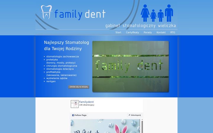 Screenshot of familydent-wieliczka.pl