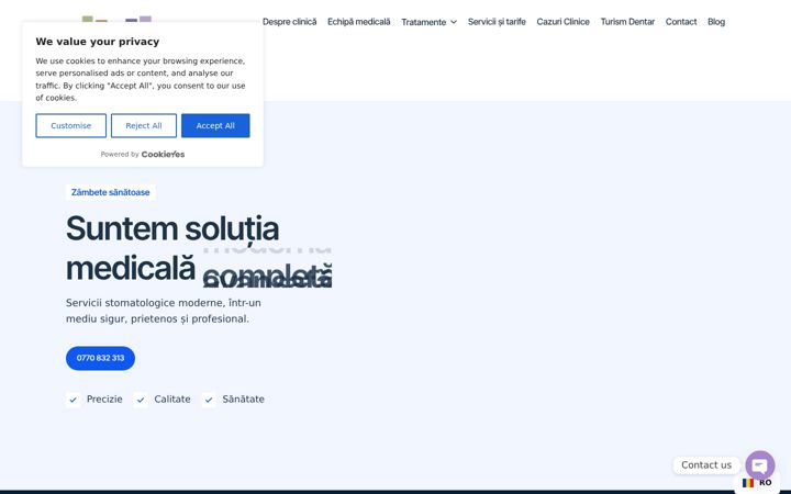 Screenshot of familydentalcareclinic.ro