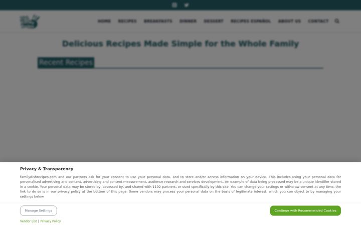 Screenshot of familydishrecipes.com
