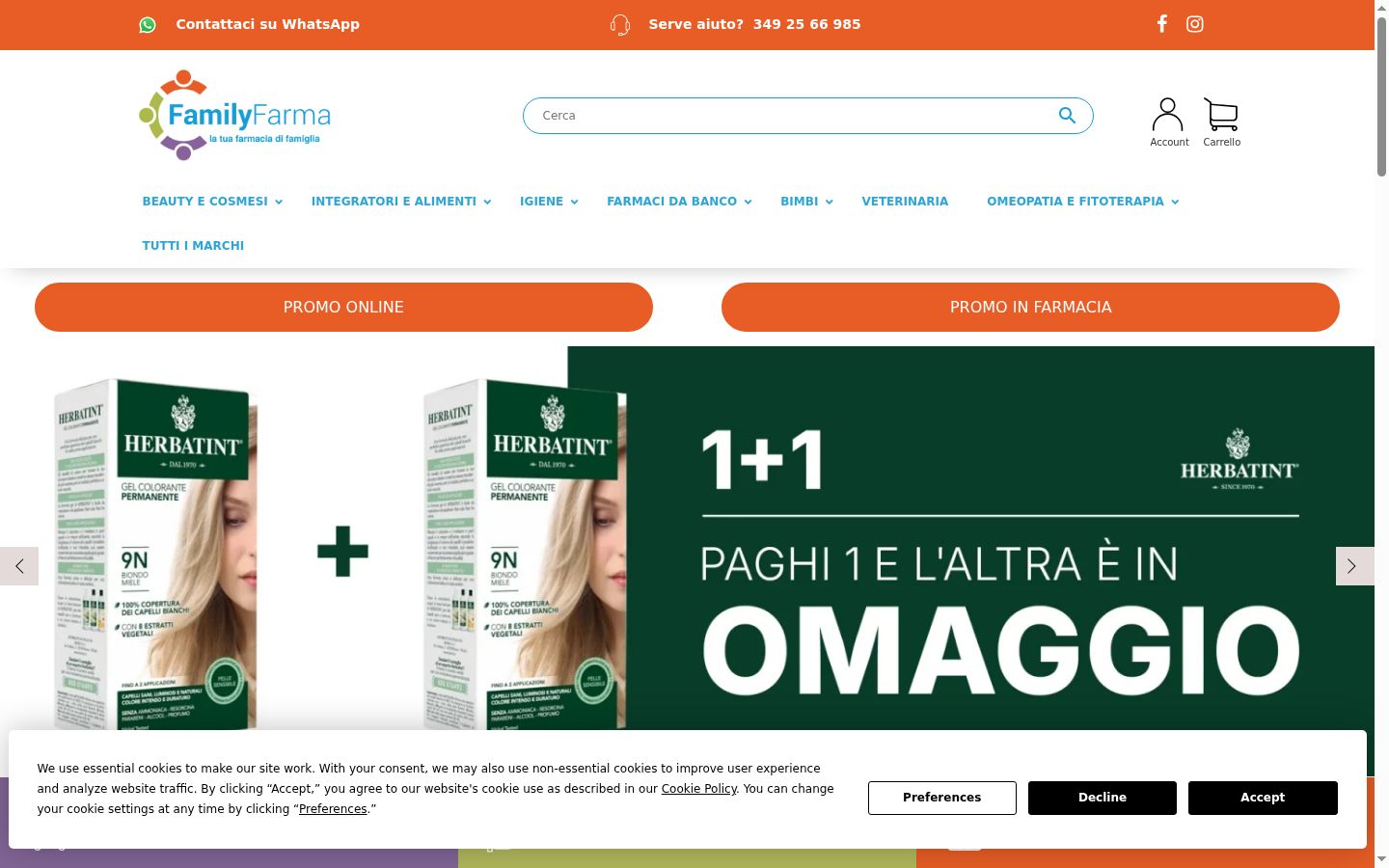 Captura de ecrã do banner de consentimento apresentado antes de qualquer interação