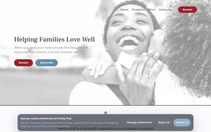 Screenshot of familyfirst.net
