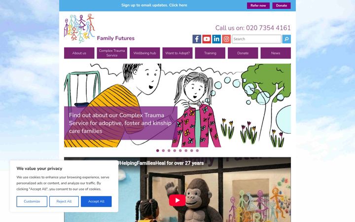 Screenshot of familyfutures.co.uk