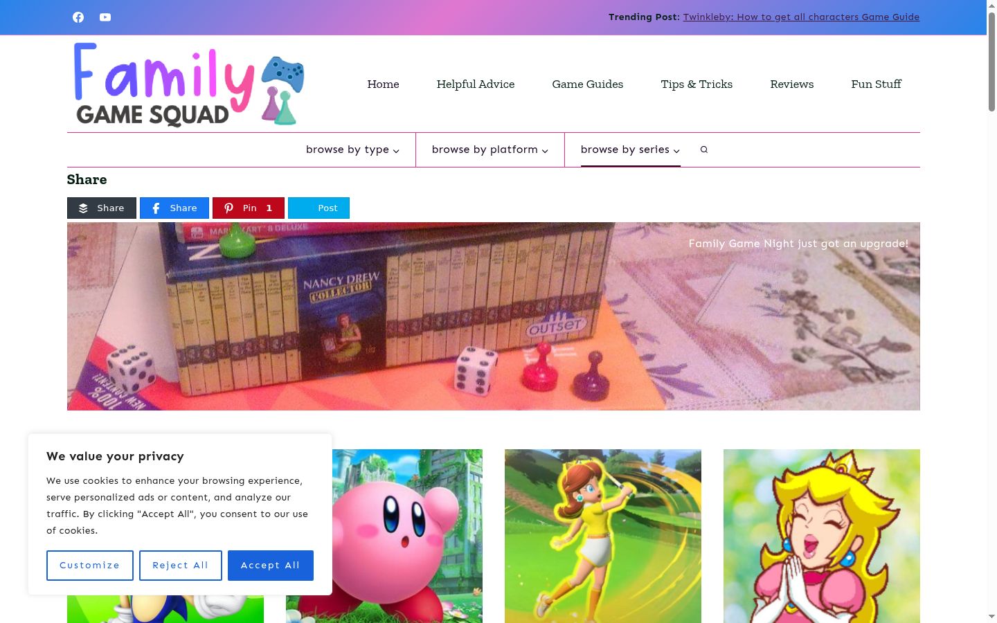 Zrzut ekranu banera zgody wyświetlanego przed jakąkolwiek interakcją