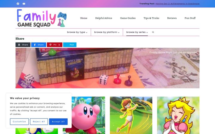 Screenshot of familygamesquad.com