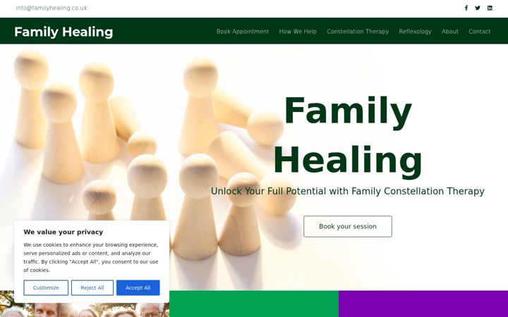 Screenshot of familyhealing.co.uk