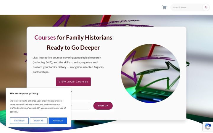 Screenshot ta' familyhistoryacademy.com.au