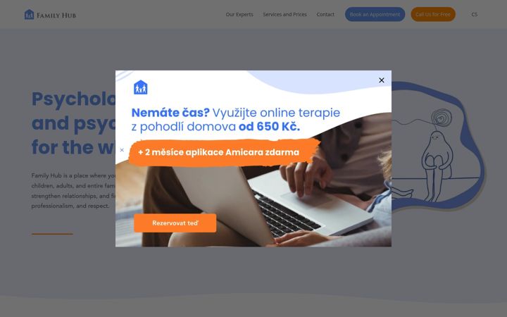 Screenshot of familyhub.cz