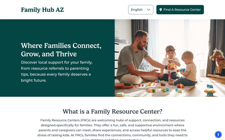 Screenshot of familyhubaz.org