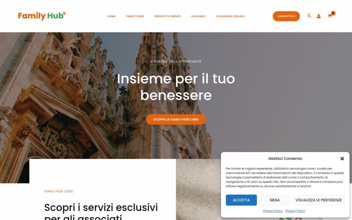 Captura de ecrã de familyhubmilano.it