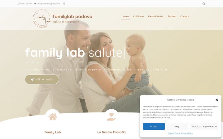 Captura de ecrã de familylabpadova.it