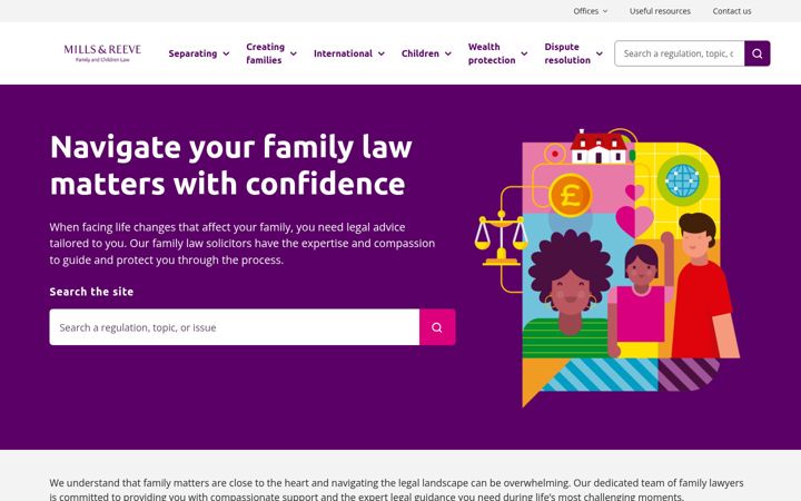 Ekraanipilt saidist familylawsolicitors.org