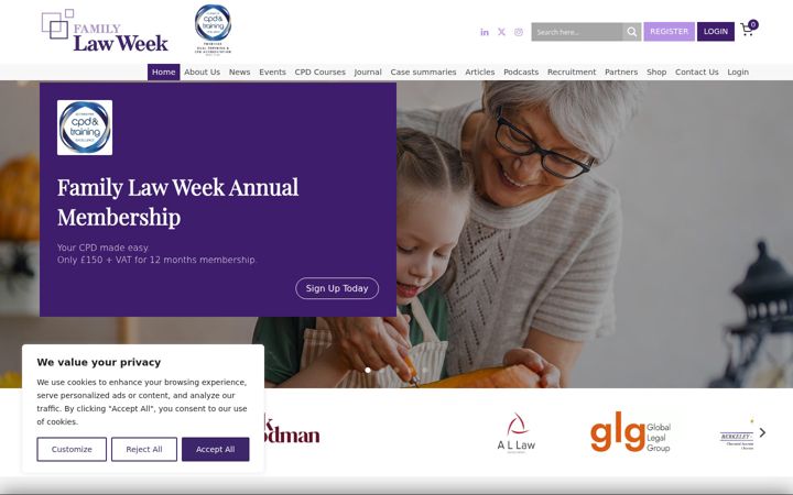 Screenshot of familylawweek.co.uk
