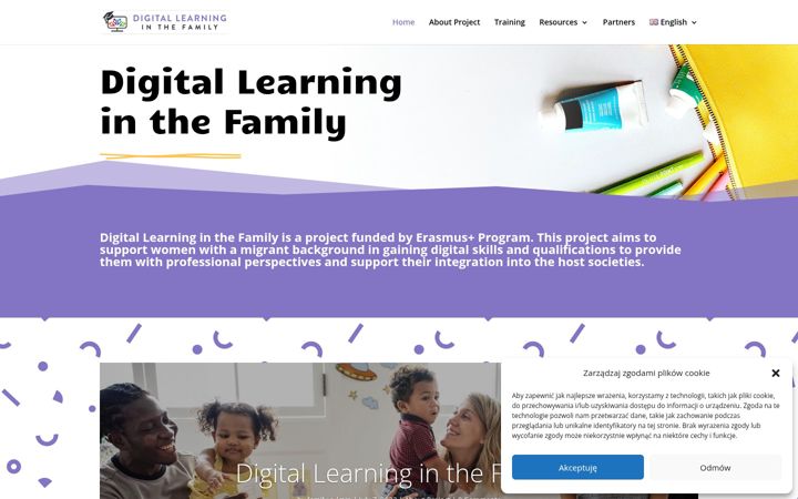 Screenshot of familylearning.eu