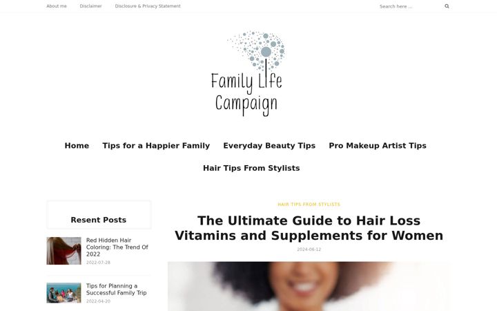 Screenshot of familylifecampaign.org