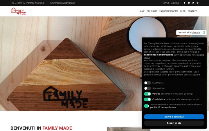 Captura de ecrã de familymade.it
