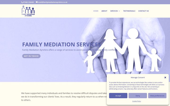 Screenshot of familymediationayrshire.co.uk