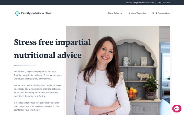 Screenshot of familynutritionclinic.com