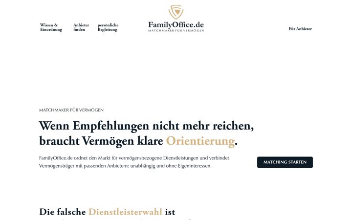 Screenshot of familyoffice.de