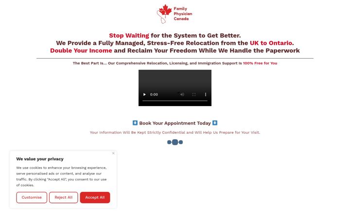 Screenshot of familyphysiciancanada.com
