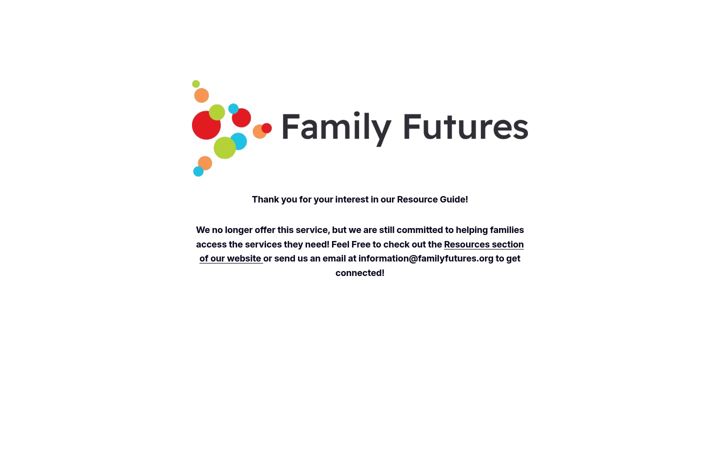 Screenshot of familyresourceguide.info