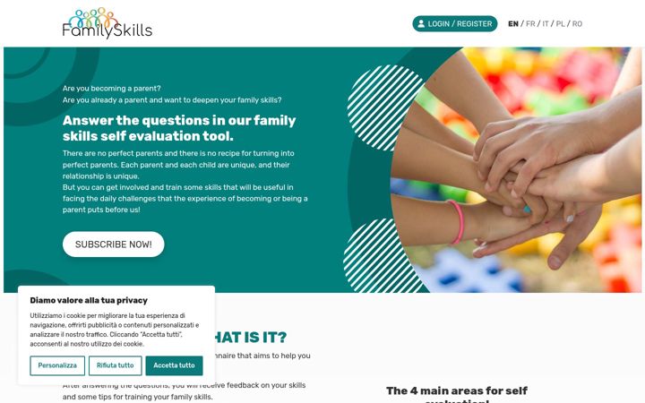 Screenshot of familyskills.eu