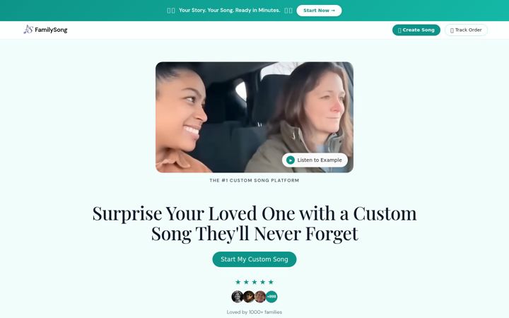 Screenshot of familysong.ai