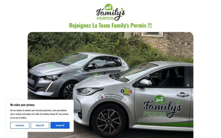 Screenshot of familyspermis.fr