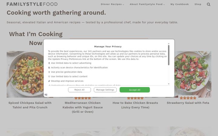 Screenshot of familystylefood.com