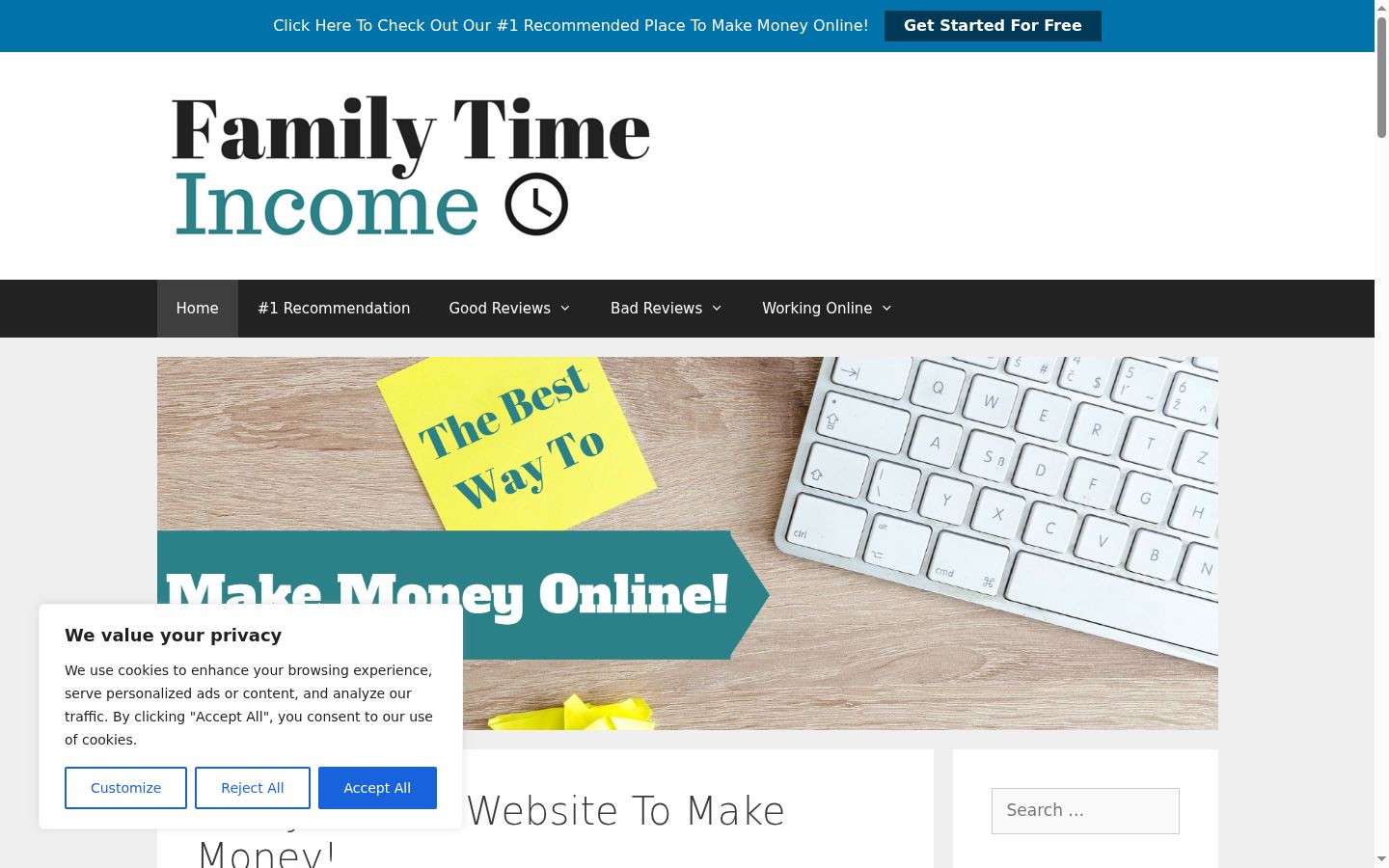 Screenshot tal-banner tal-kunsens muri qabel kwalunkwe interazzjoni