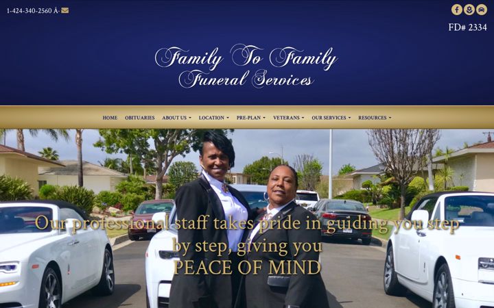 Screenshot of familytofamilyfuneralservices.com