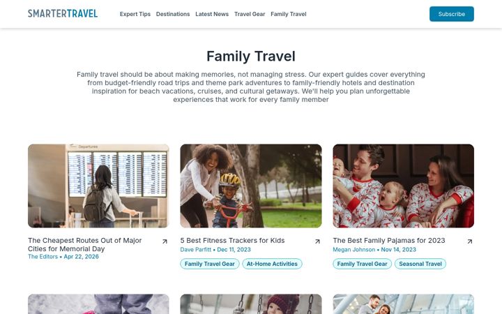 Screenshot stránky familyvacationcritic.com