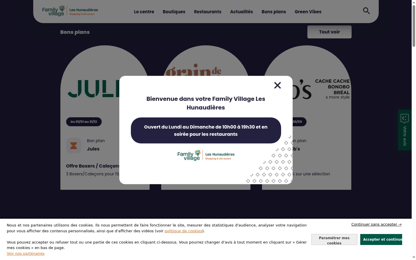 Screenshot des Einwilligungsbanners vor jeglicher Interaktion