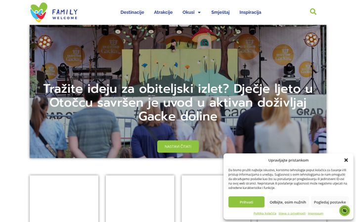 Snímek obrazovky familywelcome.hr