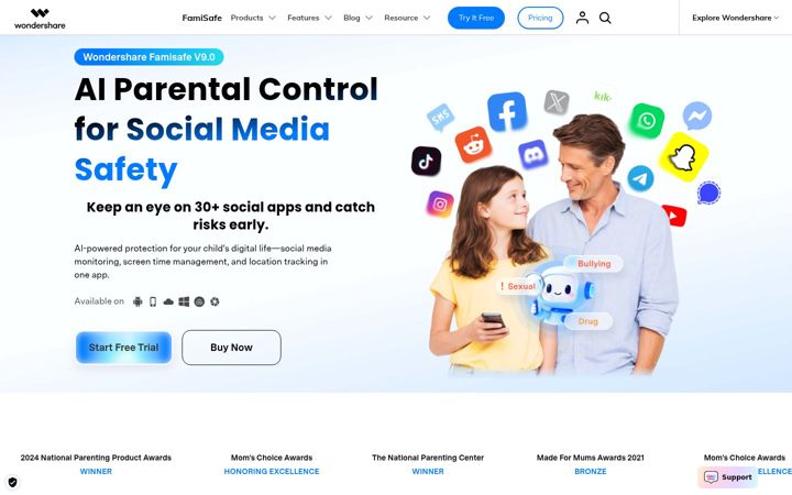 Screenshot of famisafe.com