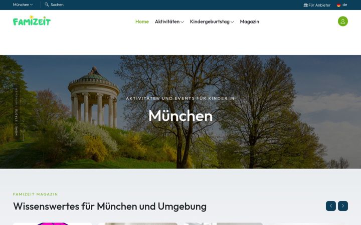 Screenshot of famizeit.de