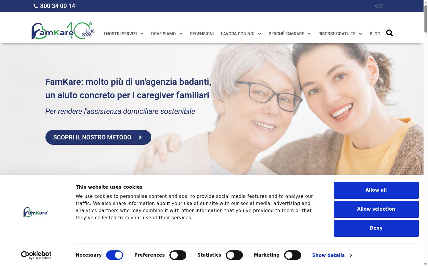 Captura de ecrã do banner de consentimento apresentado antes de qualquer interação